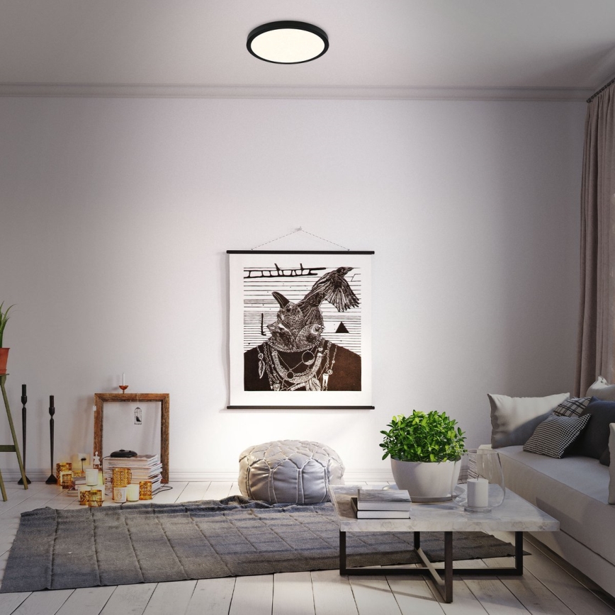 Briloner 3704-015 - LED loftlampe dæmpbar RUNA LED/22W/230V 2700-6500K sort + fjernbetjening