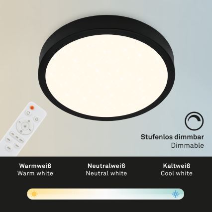 Briloner 3704-015 - LED loftlampe dæmpbar RUNA LED/22W/230V 2700-6500K sort + fjernbetjening