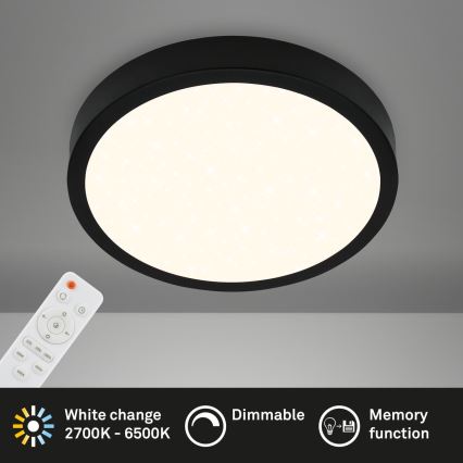 Briloner 3704-015 - LED loftlampe dæmpbar RUNA LED/22W/230V 2700-6500K sort + fjernbetjening