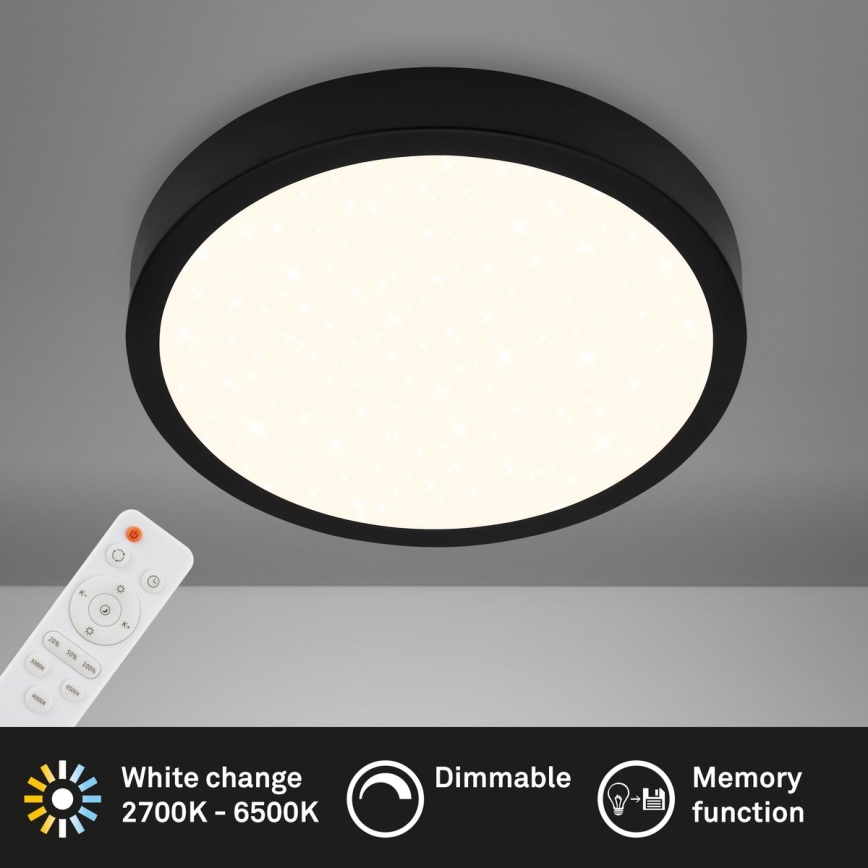 Briloner 3704-015 - LED loftlampe dæmpbar RUNA LED/22W/230V 2700-6500K sort + fjernbetjening