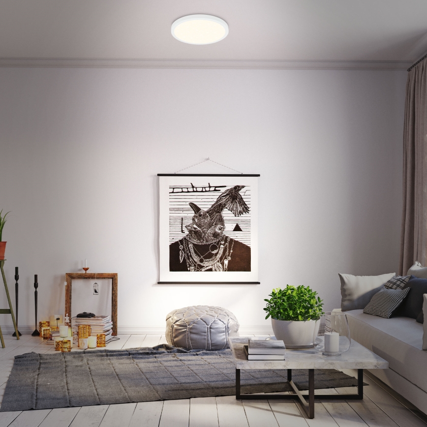Briloner 3704-016 - LED loftlampe dæmpbar RUNA LED/22W/230V 2700-6500K hvid + fjernbetjening