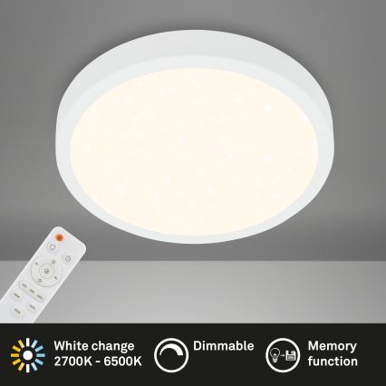 Briloner 3704-016 - LED loftlampe dæmpbar RUNA LED/22W/230V 2700-6500K hvid + fjernbetjening
