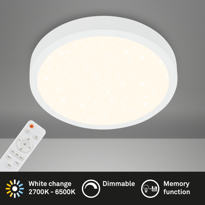 Briloner 3704-016 - LED loftlampe dæmpbar RUNA LED/22W/230V 2700-6500K hvid + fjernbetjening