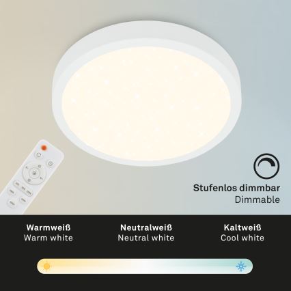 Briloner 3704-016 - LED loftlampe dæmpbar RUNA LED/22W/230V 2700-6500K hvid + fjernbetjening