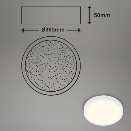 Briloner 3704-016 - LED loftlampe dæmpbar RUNA LED/22W/230V 2700-6500K hvid + fjernbetjening