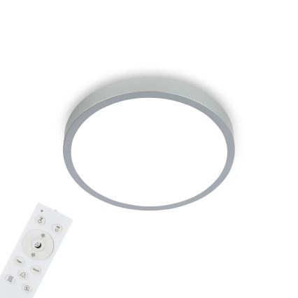 Briloner 3709-014 - LED loftlampe m. RGBW-farver dæmpbar LED/22W/230V 4000K diameter 38 cm sølvfarvet + fjernbetjening