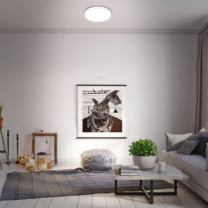 Briloner 3709-016 - LED loftlampe m. RGBW-farver dæmpbar LED/22W/230V 4000K diameter 38 cm hvid + fjernbetjening