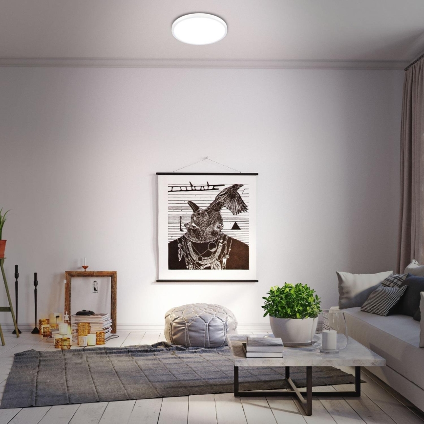 Briloner 3709-016 - LED loftlampe m. RGBW-farver dæmpbar LED/22W/230V 4000K diameter 38 cm hvid + fjernbetjening