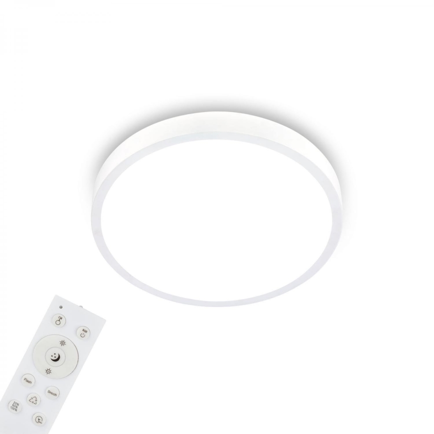Briloner 3709-016 - LED loftlampe m. RGBW-farver dæmpbar LED/22W/230V 4000K diameter 38 cm hvid + fjernbetjening