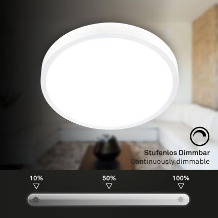 Briloner 3709-016 - LED loftlampe m. RGBW-farver dæmpbar LED/22W/230V 4000K diameter 38 cm hvid + fjernbetjening
