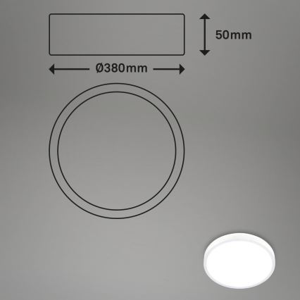Briloner 3709-016 - LED loftlampe m. RGBW-farver dæmpbar LED/22W/230V 4000K diameter 38 cm hvid + fjernbetjening