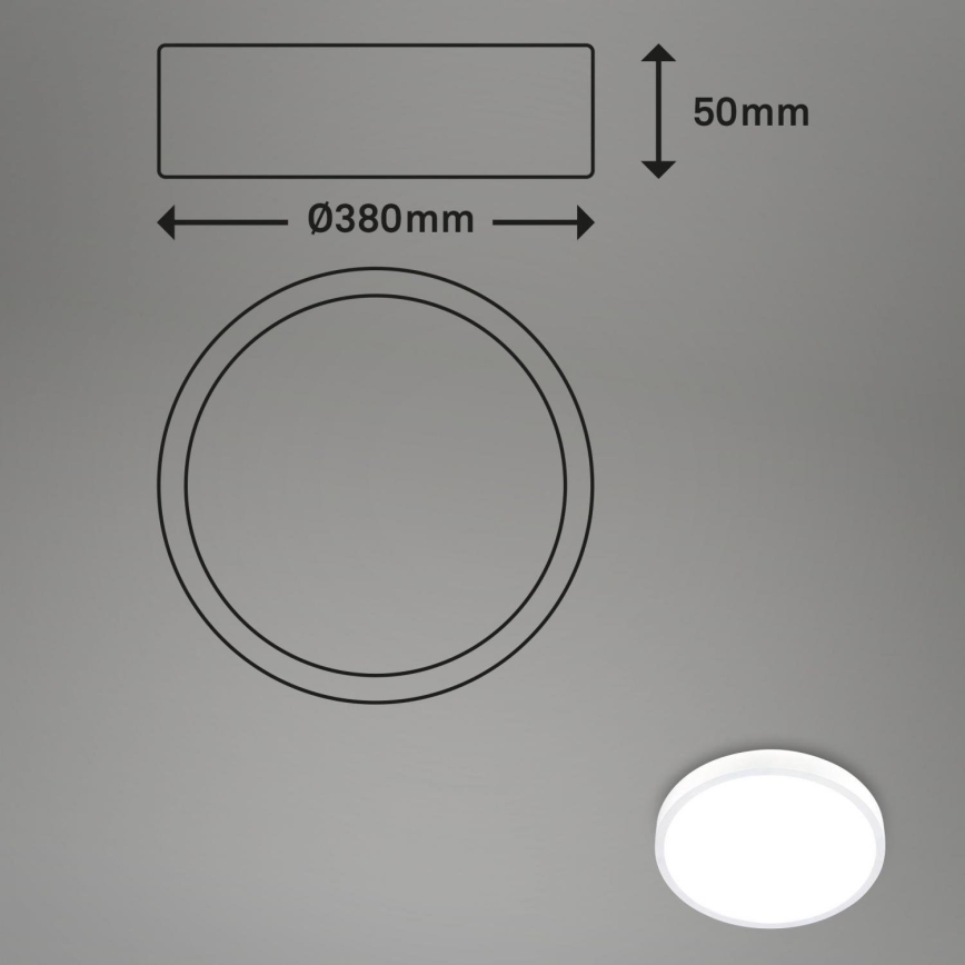 Briloner 3709-016 - LED loftlampe m. RGBW-farver dæmpbar LED/22W/230V 4000K diameter 38 cm hvid + fjernbetjening