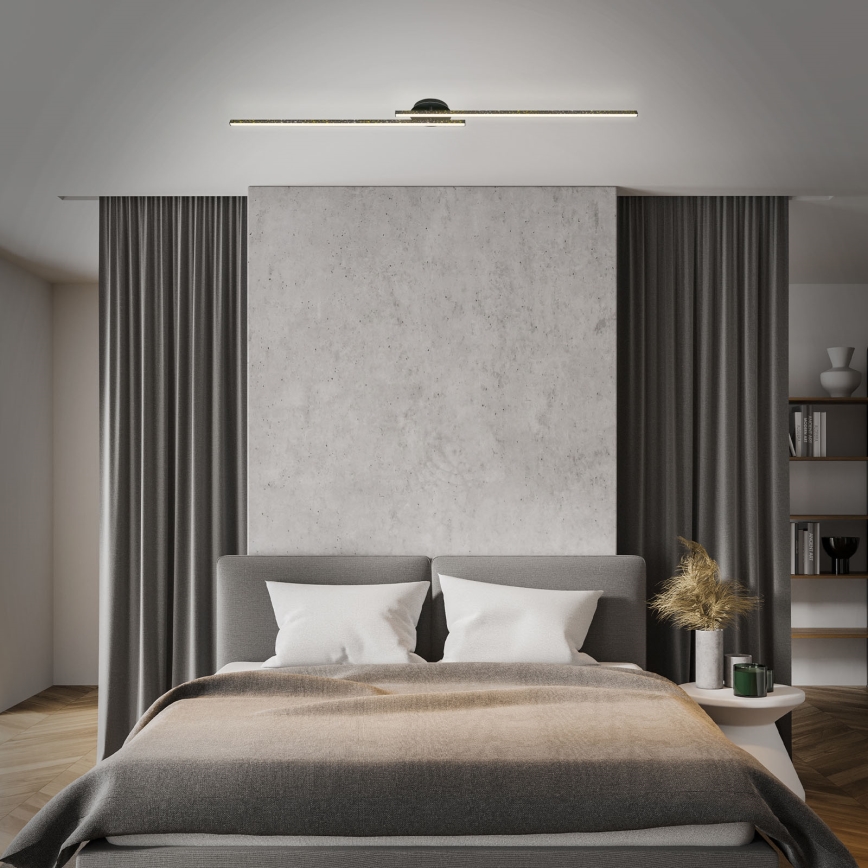 Briloner 3717-025 - LED loftlampe REY 2xLED/12W/230V sort