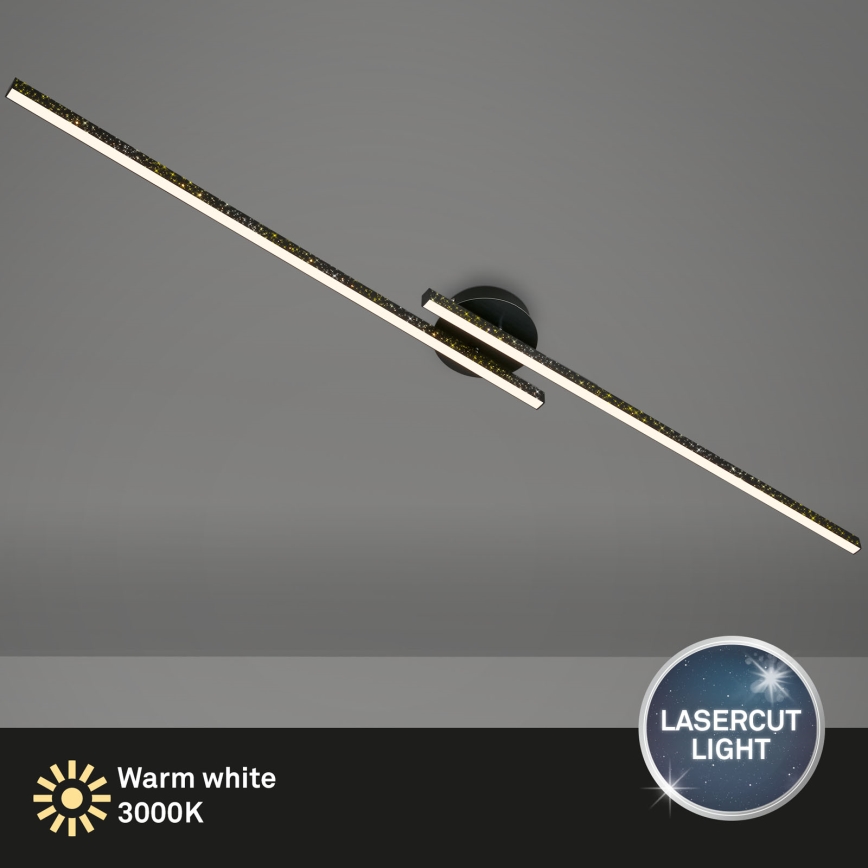Briloner 3717-025 - LED loftlampe REY 2xLED/12W/230V sort
