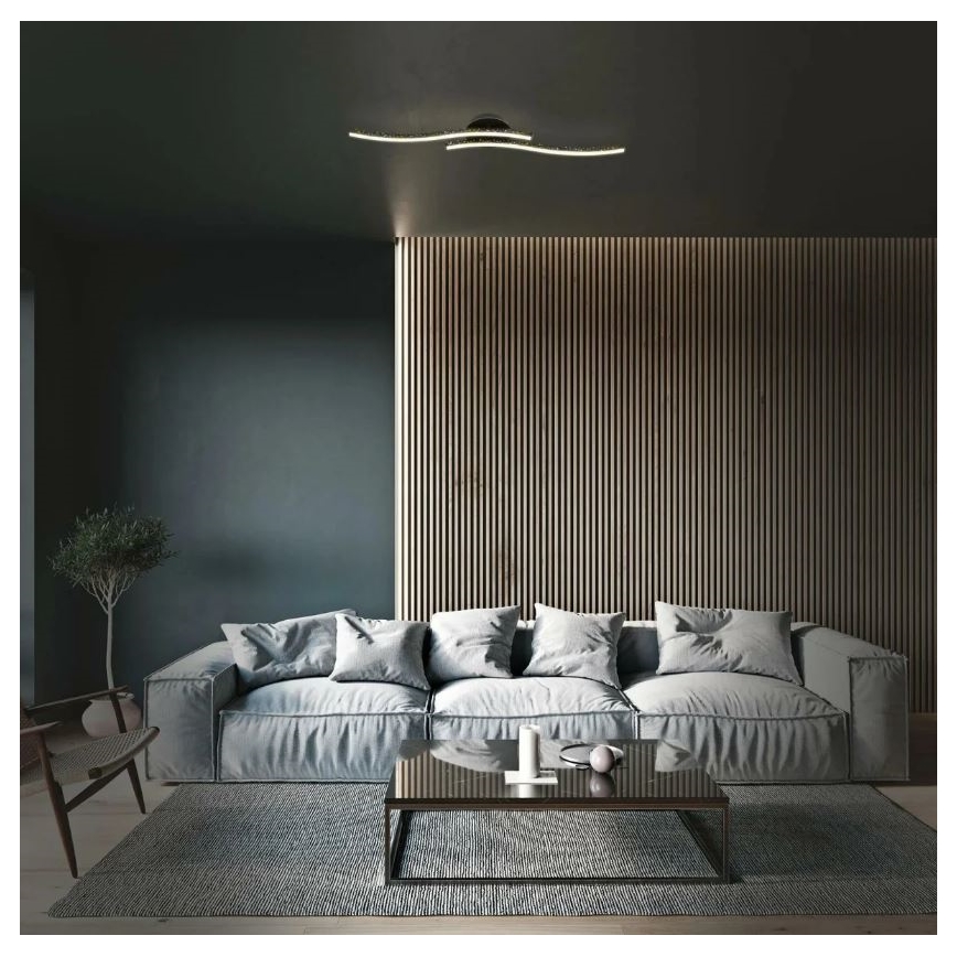 Briloner 3718-025 - LED loftlampe REY 2xLED/6W/230V sort