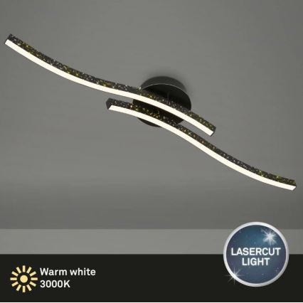 Briloner 3718-025 - LED loftlampe REY 2xLED/6W/230V sort
