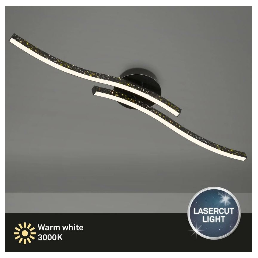 Briloner 3718-025 - LED loftlampe REY 2xLED/6W/230V sort