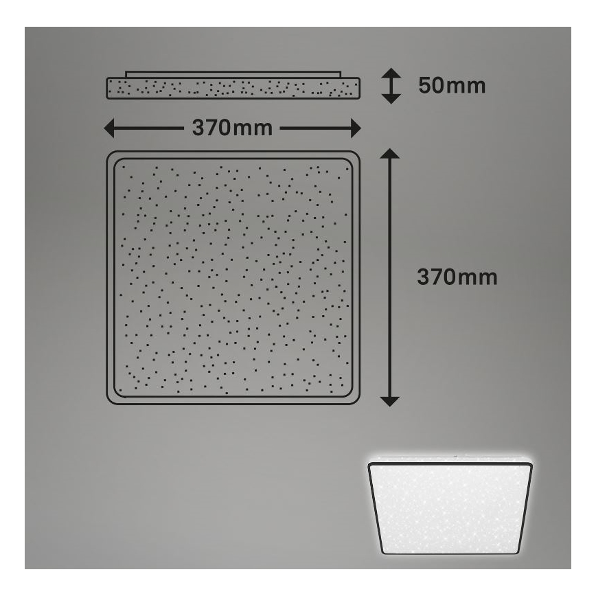 Briloner 3749-415 - LED loftlampe LINO LED/24W/230V sort