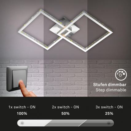 Briloner 3751-019 - LED loftlampe dæmpbar FRAME LED/20W/230V skinnende krom
