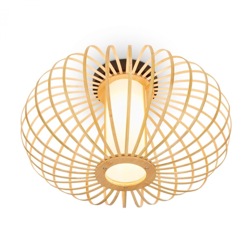 Briloner 3759011 - Loftlampe 1xE27/10W/230V diameter 40 cm bambus