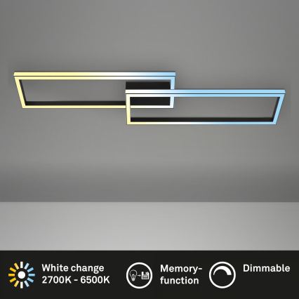 Briloner 3761015 - Dæmpbar LED-loftlampe LED/45W/230V 2700-6500K sort + fjernbetjening
