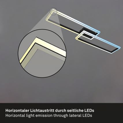 Briloner 3761015 - Dæmpbar LED-loftlampe LED/45W/230V 2700-6500K sort + fjernbetjening