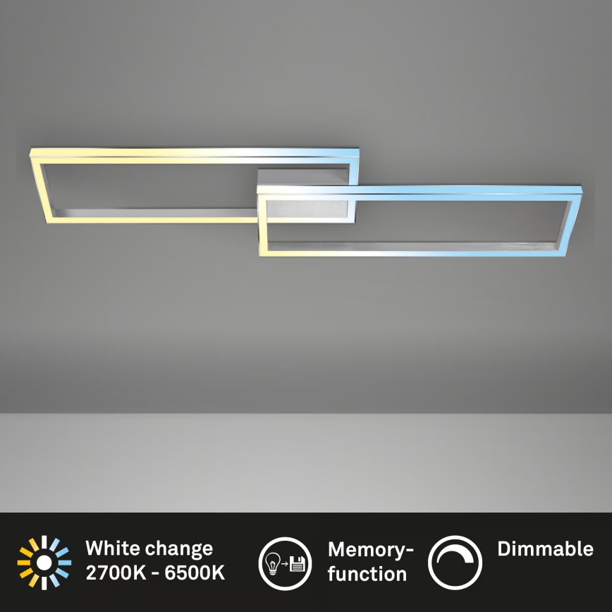 Briloner 3761019 - Dæmpbar LED-loftlampe LED/45W/230V 2700-6500K mat krom + fjernbetjening