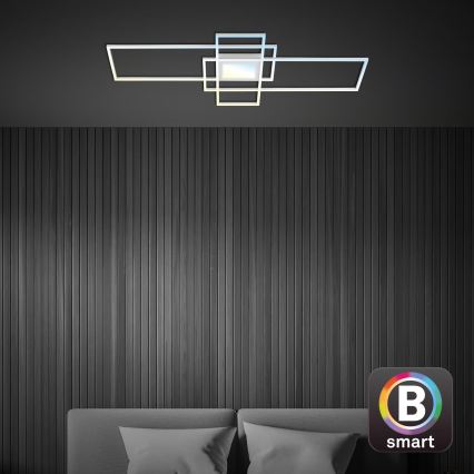 Briloner 3812019 - Dæmpbar LED-loftlampe RAM LED/56W/230V Wi-Fi Tuya 111 x 42 cm + fjernbetjening