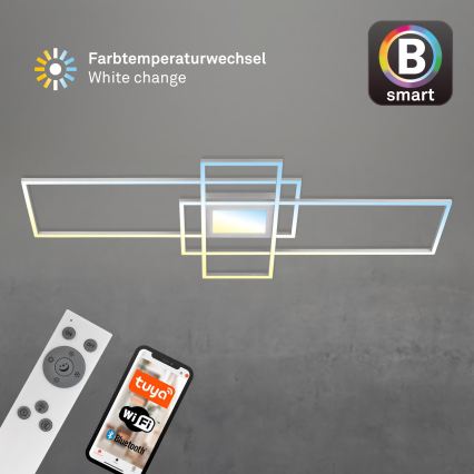 Briloner 3812019 - Dæmpbar LED-loftlampe RAM LED/56W/230V Wi-Fi Tuya 111 x 42 cm + fjernbetjening