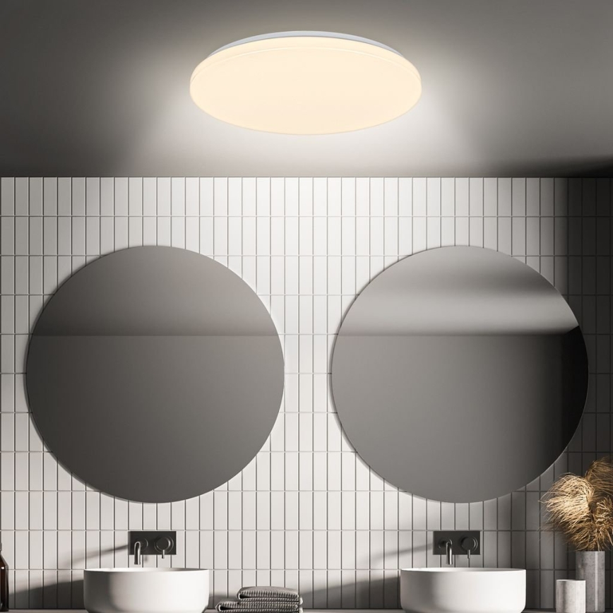 Briloner 3827-016 - LED loftlampe til badeværelse med sensor WALK LED/13W/230V IP54 Ø 27 cm hvid