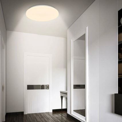 Briloner 3828-016 - Badeværelsesloftlampe med bevægelsessensor WALK LED/24W/230V IP54 Ø 35 cm hvid