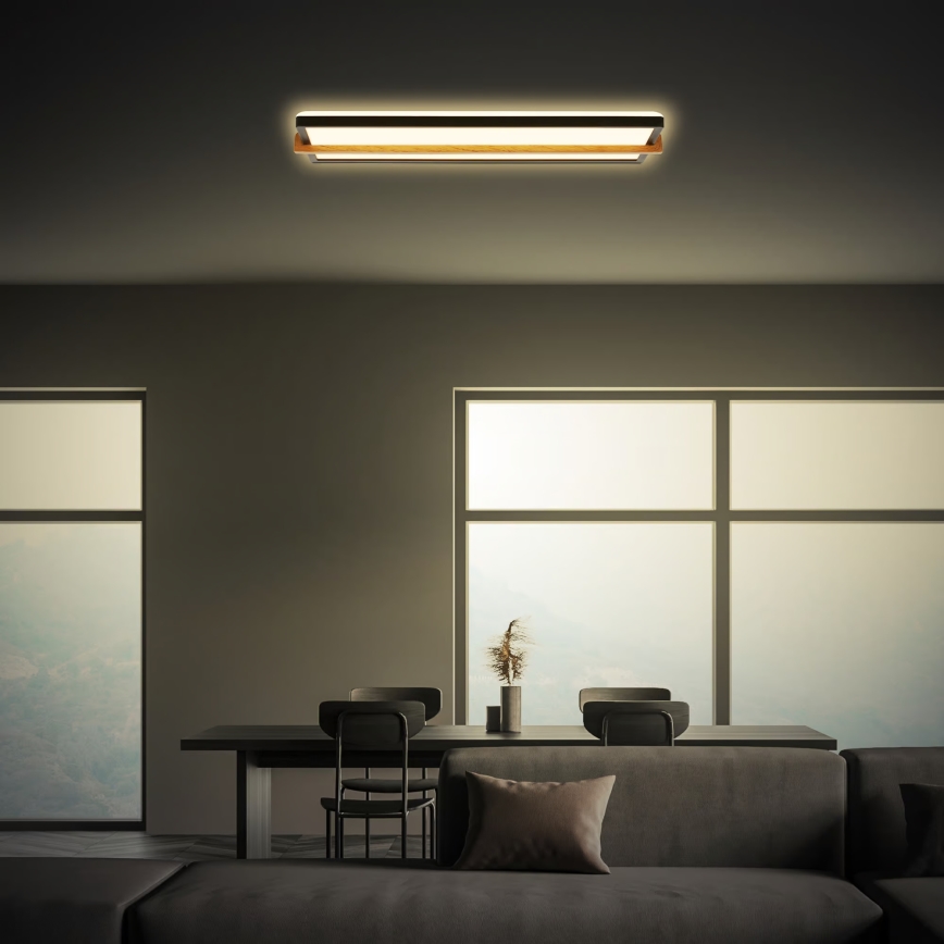 Briloner 3846015 - LED loftlampe REMSA LED/22W/230V 3000K 60,5x20 cm sort