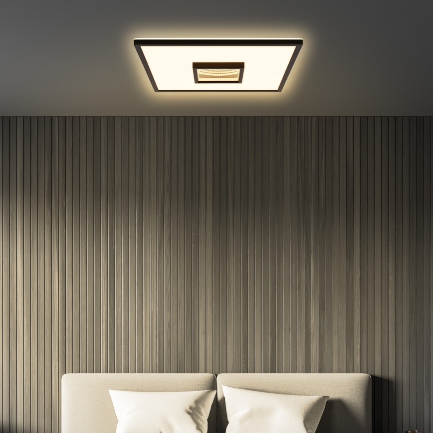 Briloner 3848015 - LED-loftlampe TORO LED/18W/230V 42x42 cm, sort