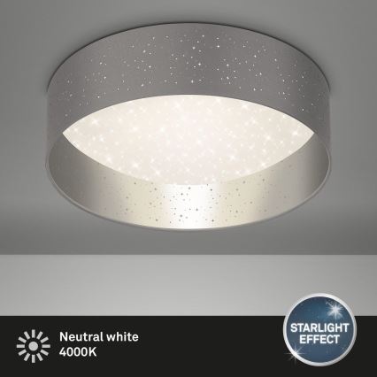 Briloner 3882-014 - LED loftlampe MAILA STARRY LED/18W/230V grå/sølvfarvet