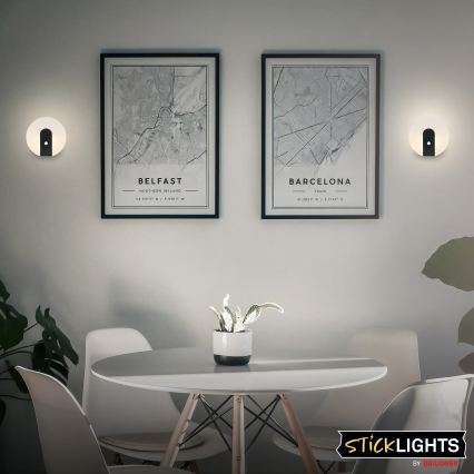 Briloner 3889015 - LED genopladelig væglampe med bevægelses- og skumringssensor TARO LED/2,5W/5V 1800 mAh sort