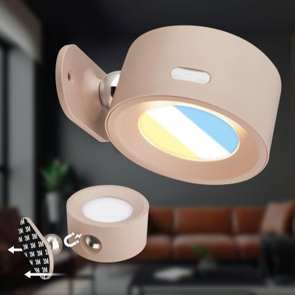 Briloner 3896011 - LED dæmpbar genopladelig væglampe TARI LED/1,6W/5V 1500 mAh beige