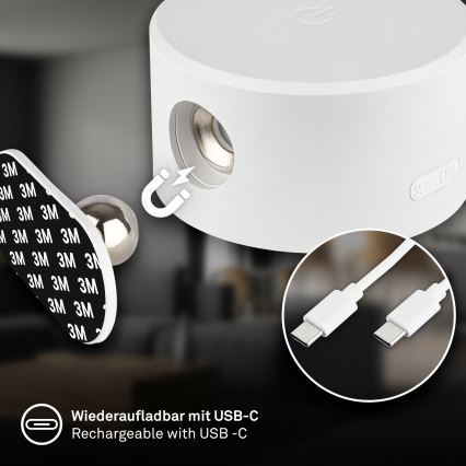 Briloner 3896016 - LED dæmpbar genopladelig væglampe TARI LED/1,6W/5V 1500 mAh hvid