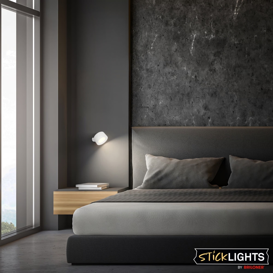 Briloner 3896016 - LED dæmpbar genopladelig væglampe TARI LED/1,6W/5V 1500 mAh hvid