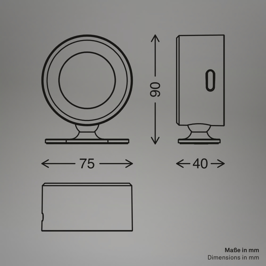 Briloner 3896016 - LED dæmpbar genopladelig væglampe TARI LED/1,6W/5V 1500 mAh hvid