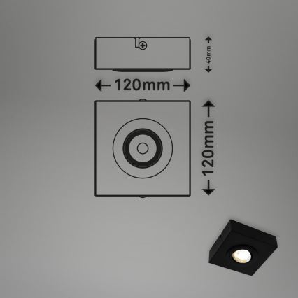 Briloner 3996015 - LED spotlampe CTS LED/4W/230V 2700/4000K sort