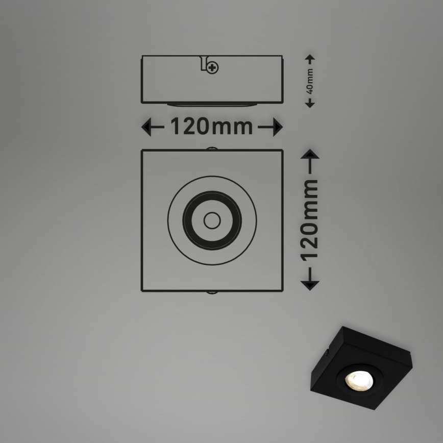 Briloner 3996015 - LED spotlampe CTS LED/4W/230V 2700/4000K sort