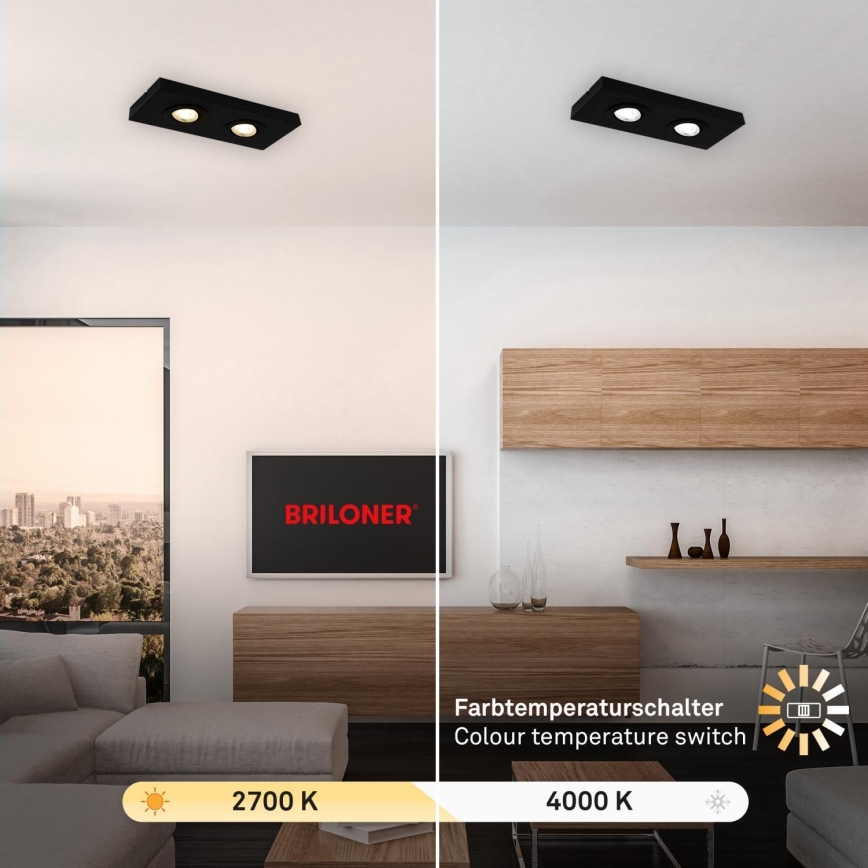 Briloner 3996025 - LED spotlampe CTS 2xLED/4W/230V 2700/4000K sort