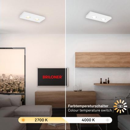 Briloner 3996026 - LED spotlampe CTS 2xLED/4W/230V 2700/4000K hvid