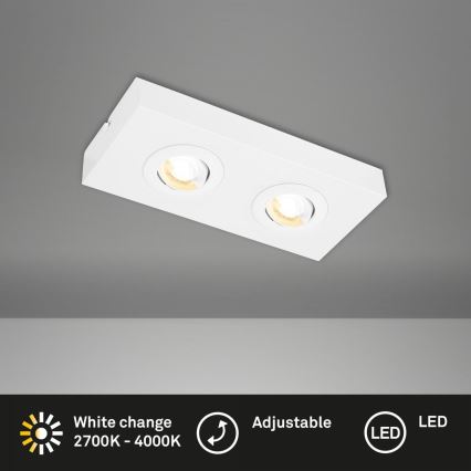 Briloner 3996026 - LED spotlampe CTS 2xLED/4W/230V 2700/4000K hvid