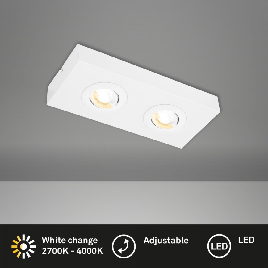 Briloner 3996026 - LED spotlampe CTS 2xLED/4W/230V 2700/4000K hvid