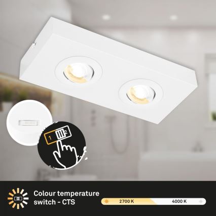 Briloner 3996026 - LED spotlampe CTS 2xLED/4W/230V 2700/4000K hvid