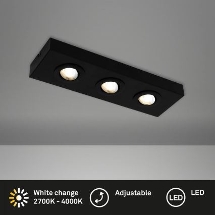 Briloner 3996035 - LED spotlampe CTS 3xLED/4W/230V 2700/4000K sort