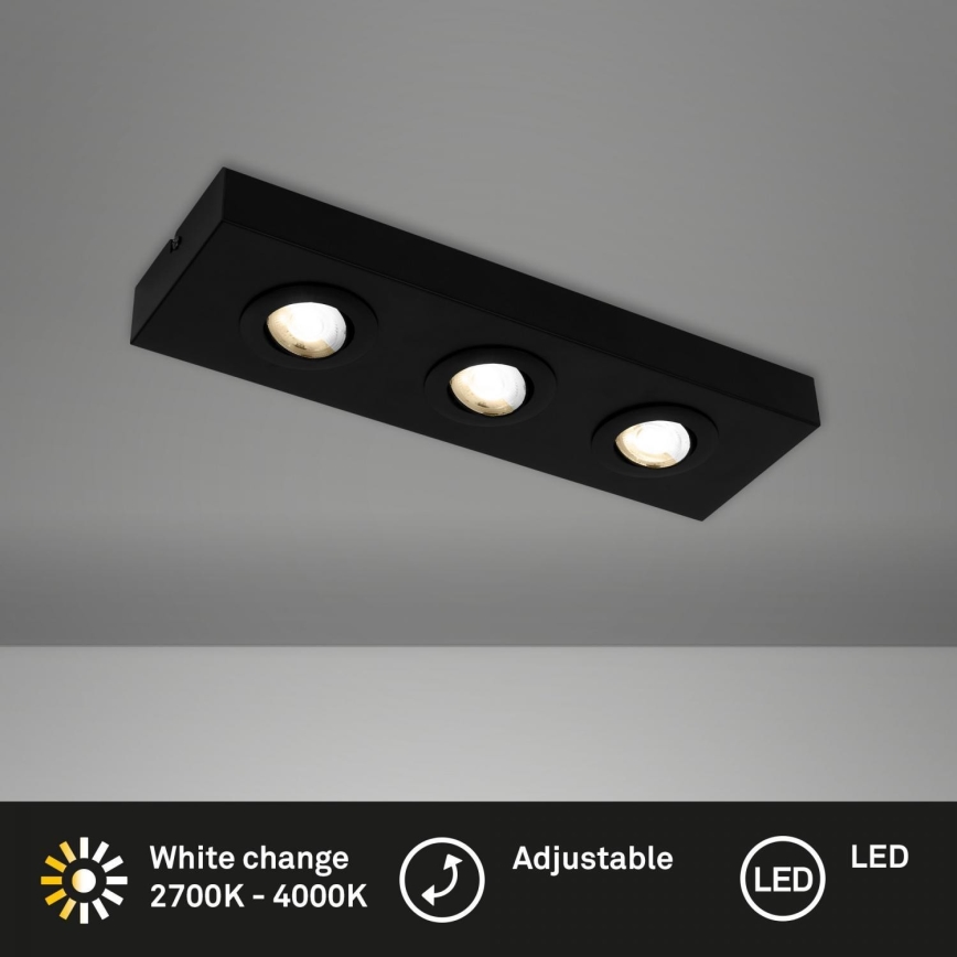 Briloner 3996035 - LED spotlampe CTS 3xLED/4W/230V 2700/4000K sort