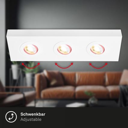 Briloner 3996036 - LED spotlampe CTS 3xLED/4W/230V 2700/4000K hvid