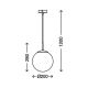 Briloner 4010-014 - Lysekrone i en snor 1xE27/40W/230V